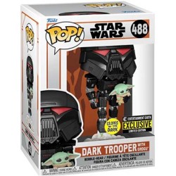 POP! : Star Wars Mandalorian Dark Trooper  BY FUNKO (488)